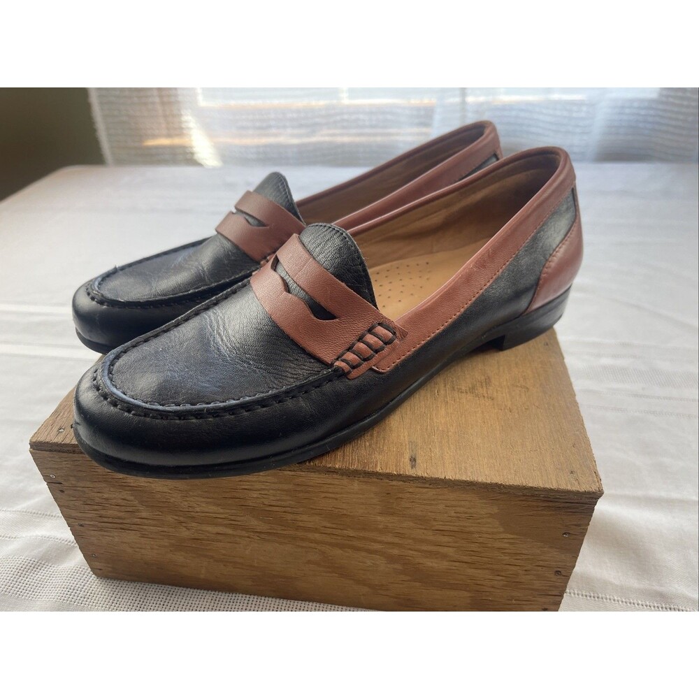 Array Black and Brown Leather Penny Loafers